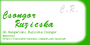 csongor ruzicska business card